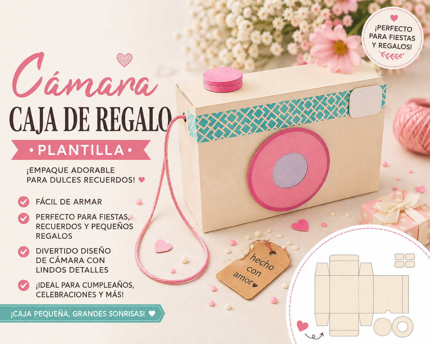 Caja de Regalo con Diseño de Cámara