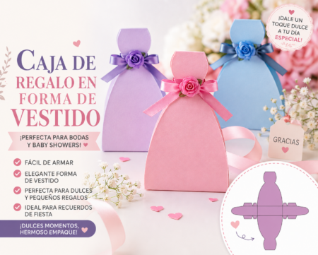 Caja de Regalo en Forma de Vestido