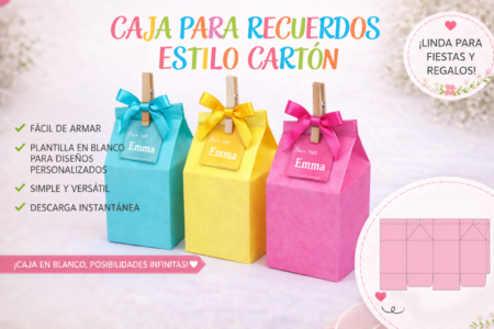 Caja para Recuerdos Estilo Cartón