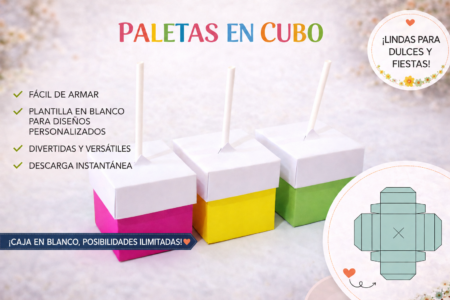 Caja para Paletas en Cubo
